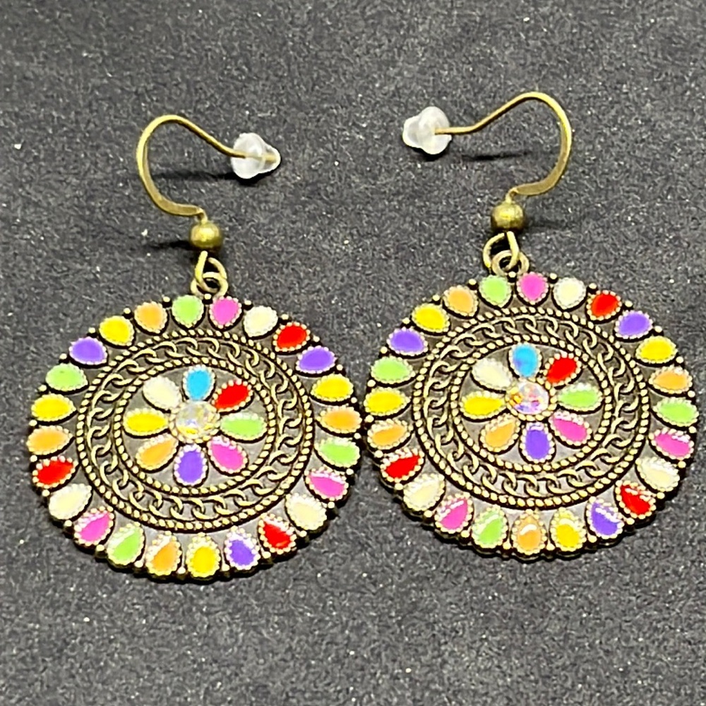 Earrings fashion boho dangle aesthetic‎ bronze